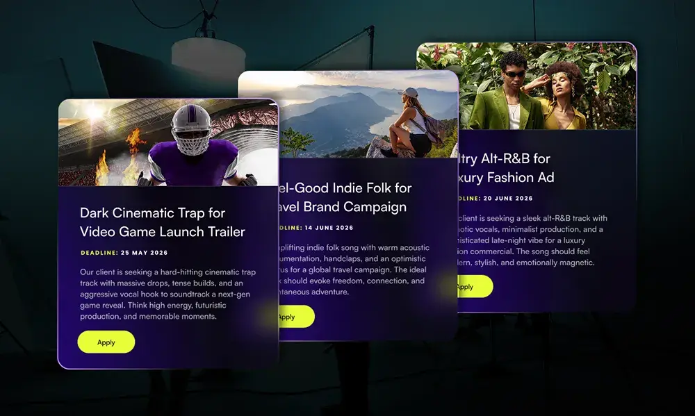 Browse our active sync briefs